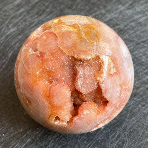 Pink Sakura Agate Cluster Ball-ToShay.org