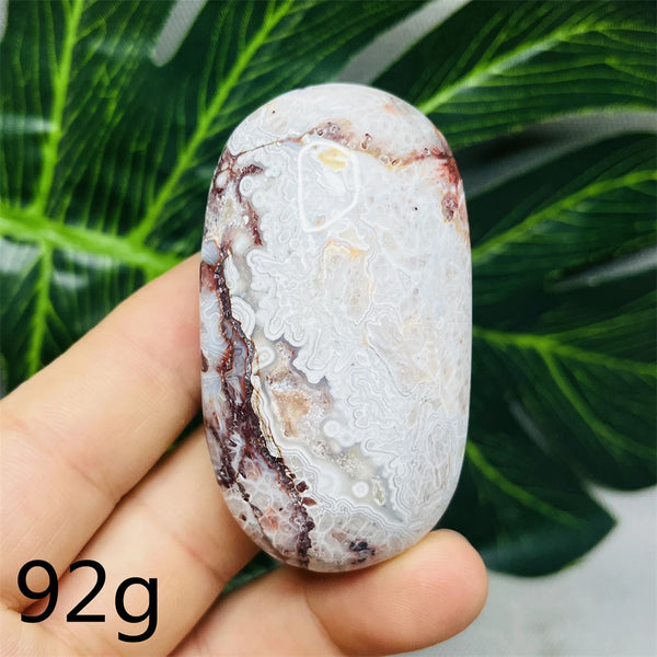 Red Crazy Agate Palm Stone-ToShay.org
