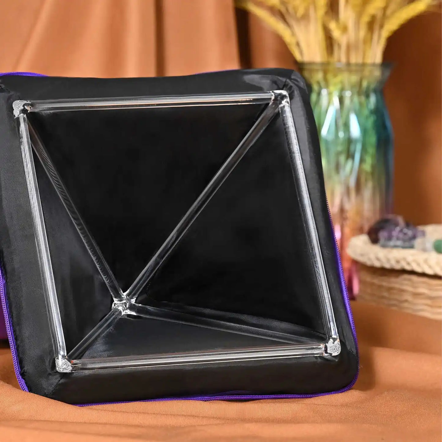 Clear Crystal Singing Pyramid-ToShay.org