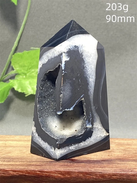 Black Striped Agate Tower-ToShay.org