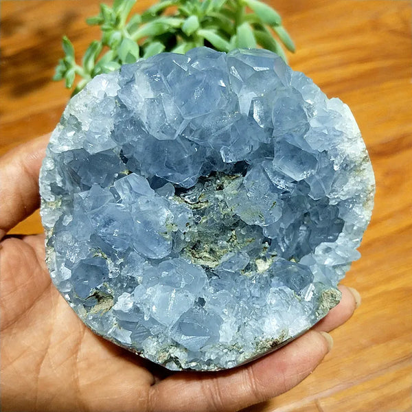 Blue Celestite Geode Crystal-ToShay.org