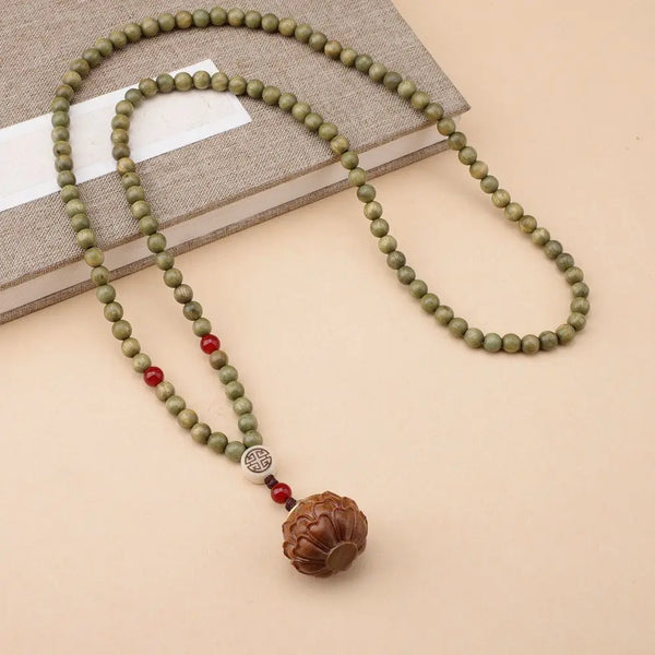 Green Sandalwood Lotus Beads-ToShay.org
