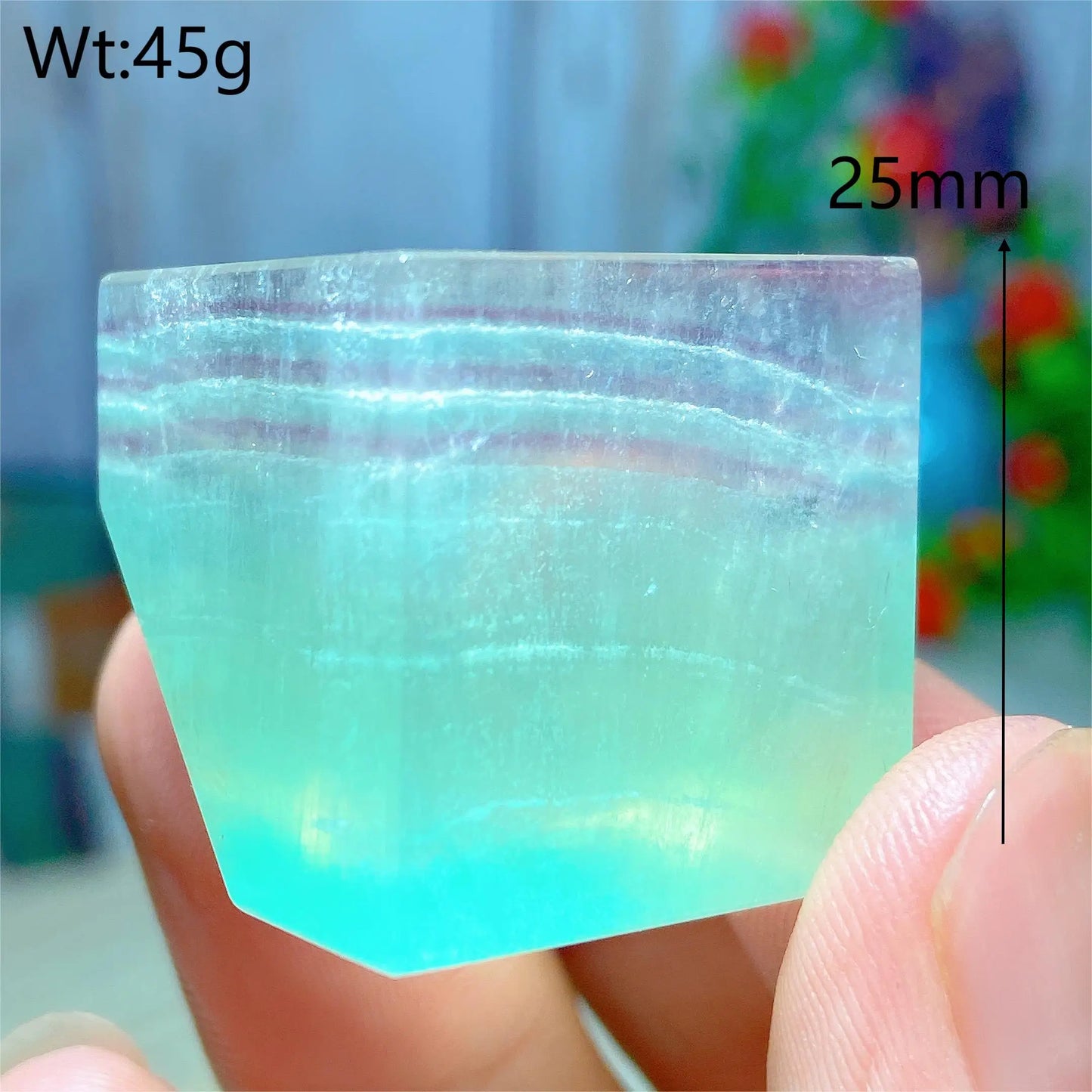 Rainbow Fluorite Cube-ToShay.org