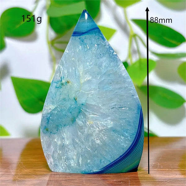 Blue Silk Agate Flame-ToShay.org