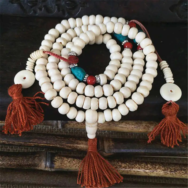 White Yak Bone Beads-ToShay.org
