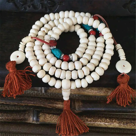 White Yak Bone Beads-ToShay.org