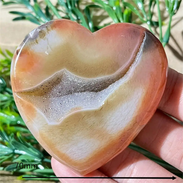 Yellow Agate Druzy Heart-ToShay.org