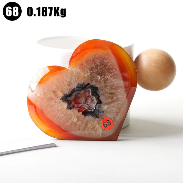 Red Agate Druzy Heart-ToShay.org