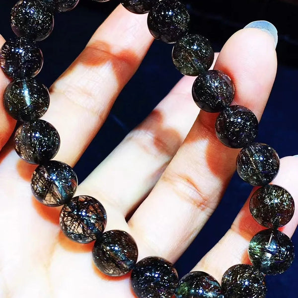 Black Rutilated Quartz Bracelet-ToShay.org