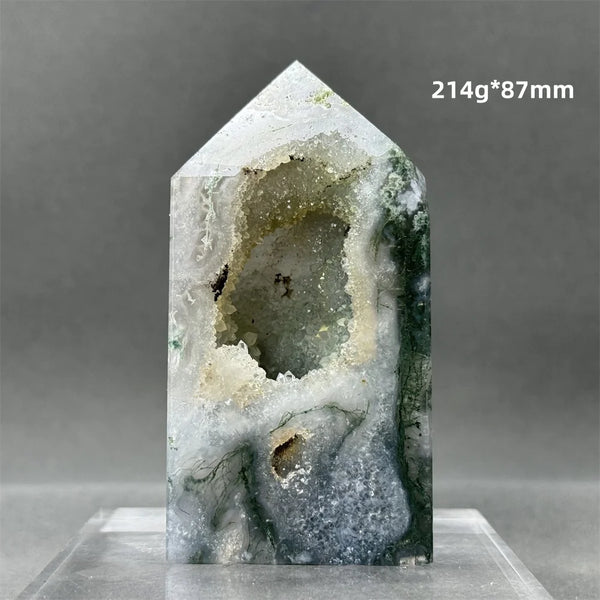 Green Aquatic Agate Tower-ToShay.org