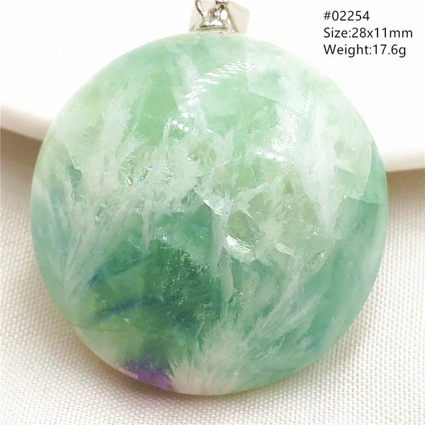 Green Feather Fluorite Pendant-ToShay.org