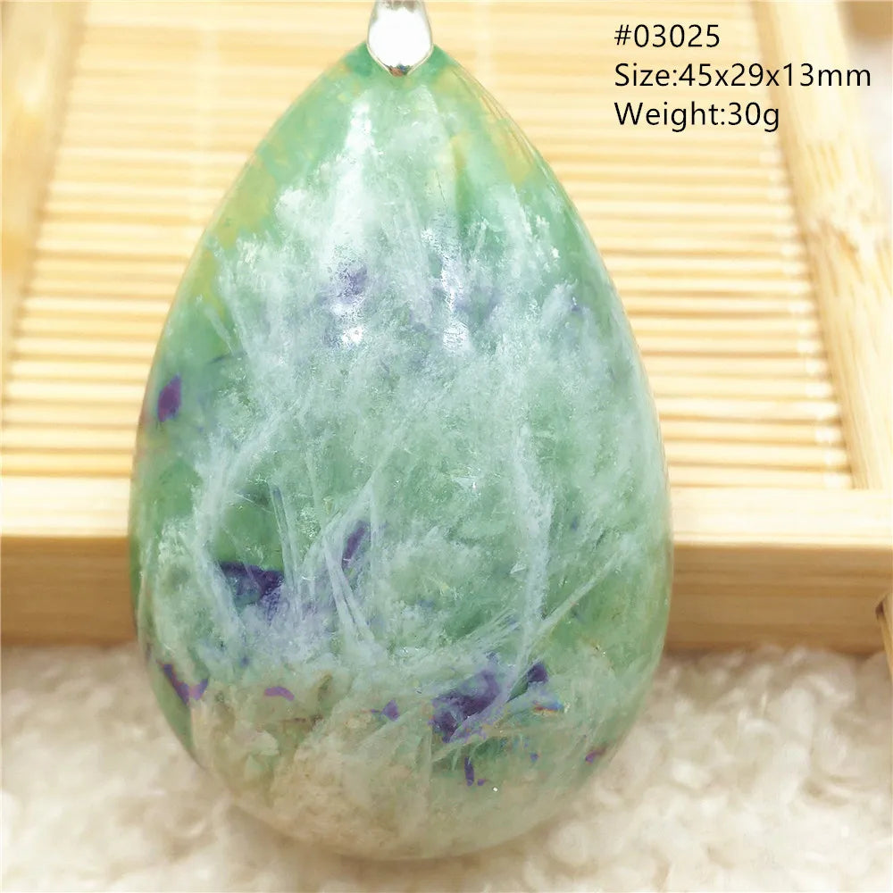 Green Blue Fluorite Pendant-ToShay.org