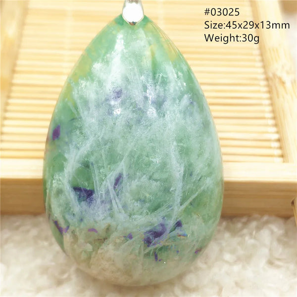 Green Blue Fluorite Pendant-ToShay.org