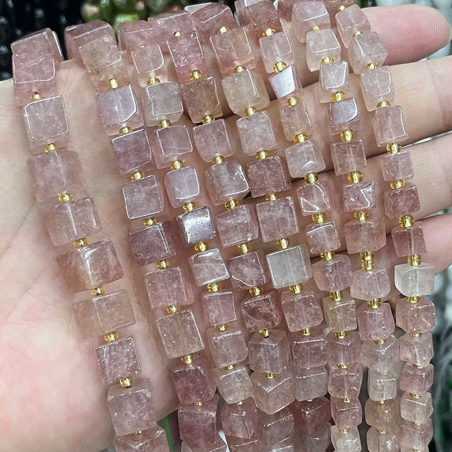 Pink Strawberry Quartz Beads-ToShay.org