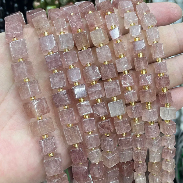 Pink Strawberry Quartz Beads-ToShay.org