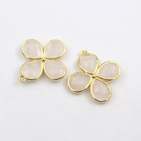 Mixed Crystal Flower Charms-ToShay.org