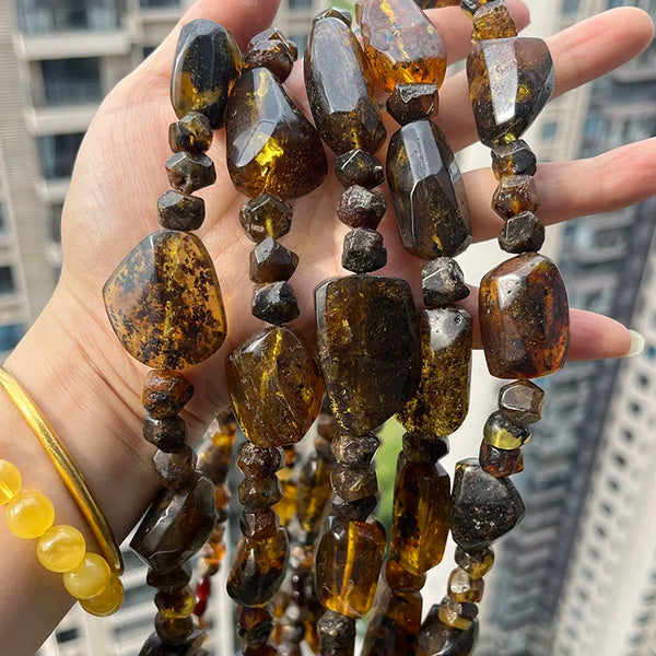 Yellow Amber Necklace-ToShay.org