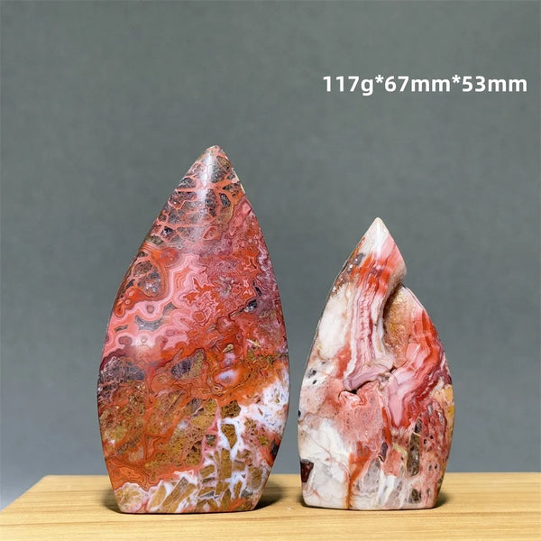 Red Lace Agate Torch-ToShay.org