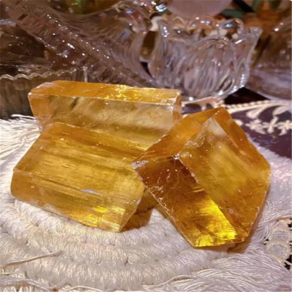 Yellow Optical Calcite Block-ToShay.org