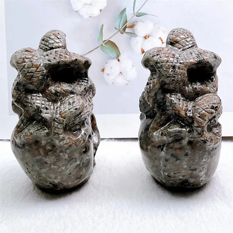 Grey Yooperlite Snake Skull-ToShay.org
