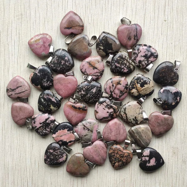 Mixed Crystal Heart Pendants-ToShay.org