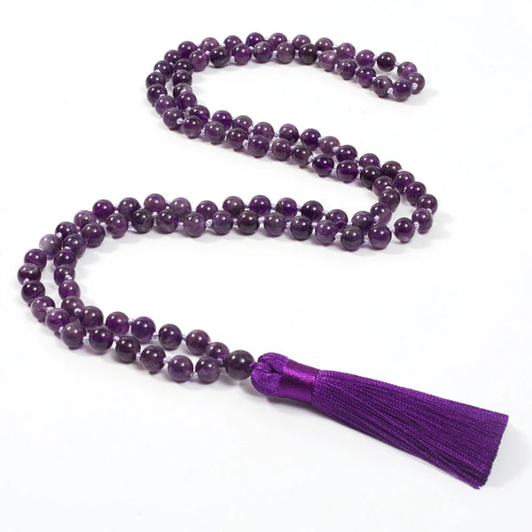 Purple Amethyst Bead Mala-ToShay.org