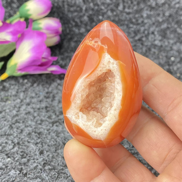Red Agate Geode Crystal Egg-ToShay.org