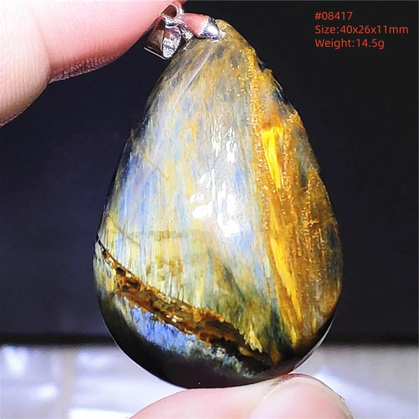 Blue Pietersite Chatoyant Pendant-ToShay.org