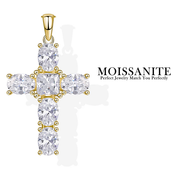 Gold Crystal Cross Pendant-ToShay.org