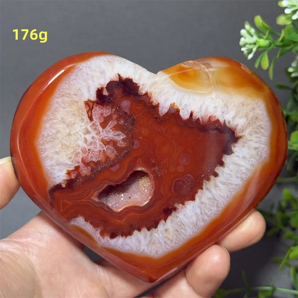 Red Agate Geode Heart-ToShay.org