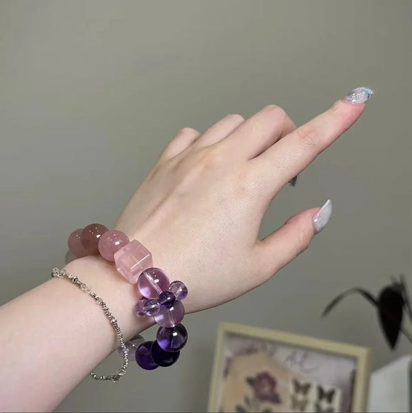 Purple Pink Crystal Bracelet-ToShay.org