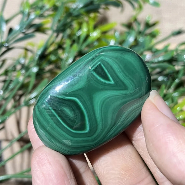 Green Malachite Palm Stone-ToShay.org