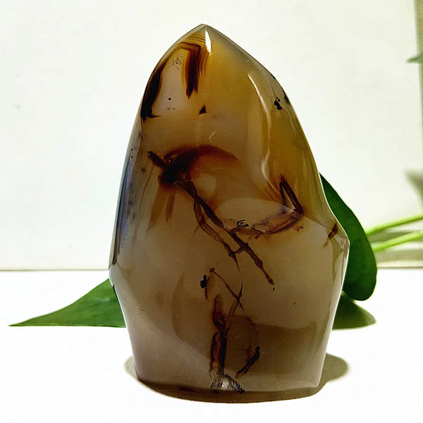Yellow Moss Agate Flame-ToShay.org