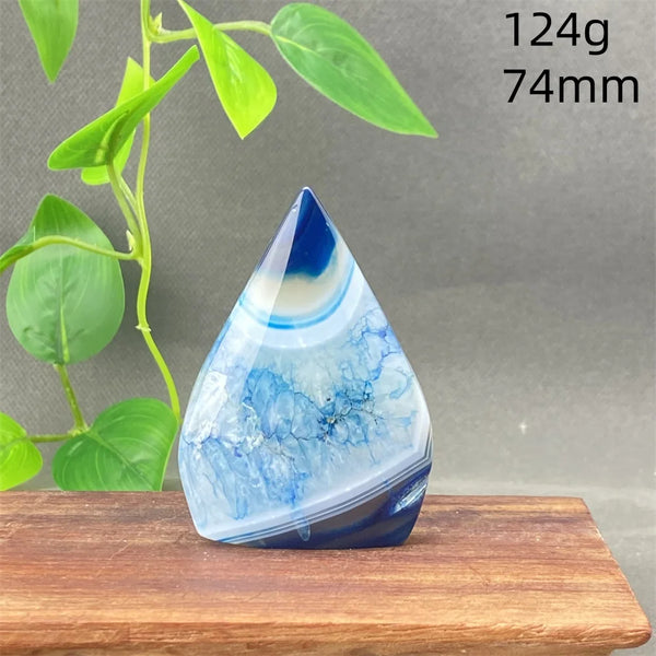 Blue Striped Agate Torch-ToShay.org