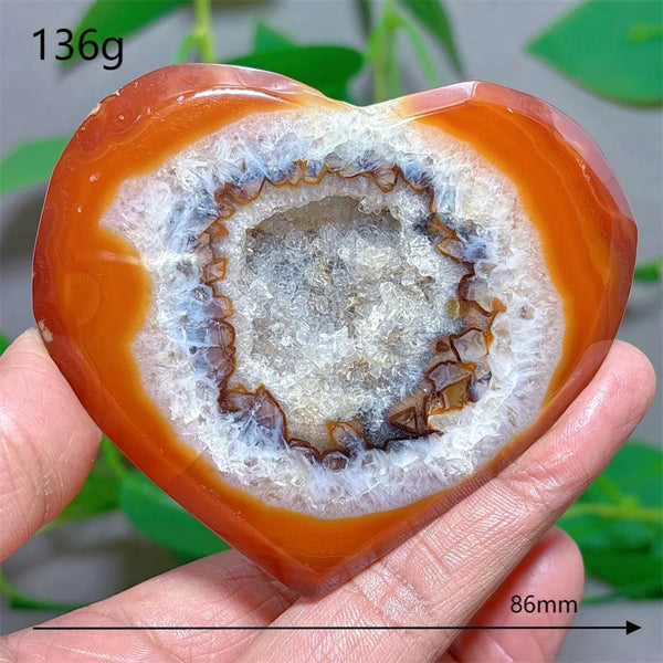 Orange Carnelian Druzy Heart-ToShay.org