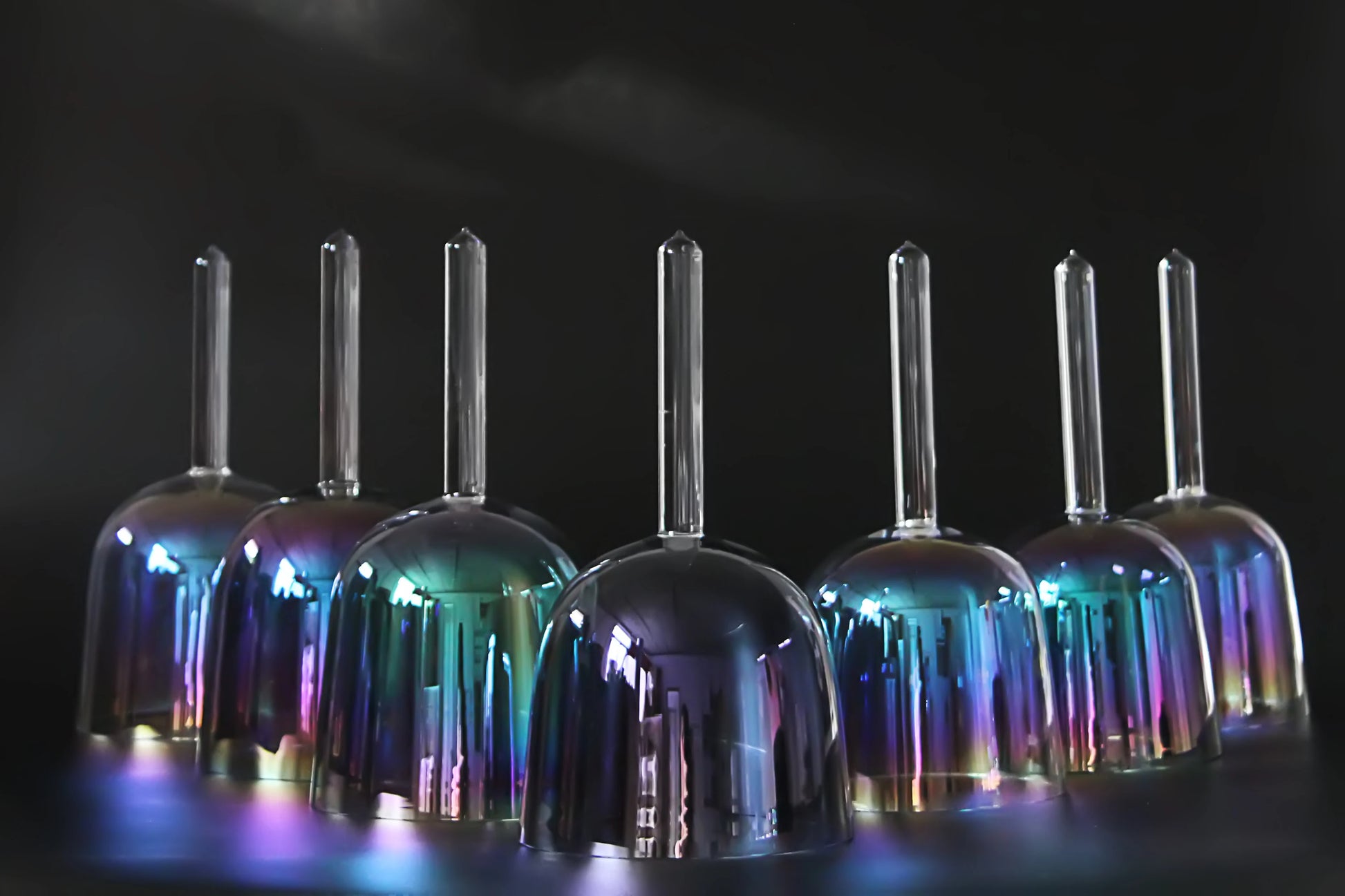 A Set of Alchemy Hand Held Crystal Singing Bowl Color Handmade 8 Tone Yoga Meditation Bowl Decompression Percussion Instrument-ToShay.org