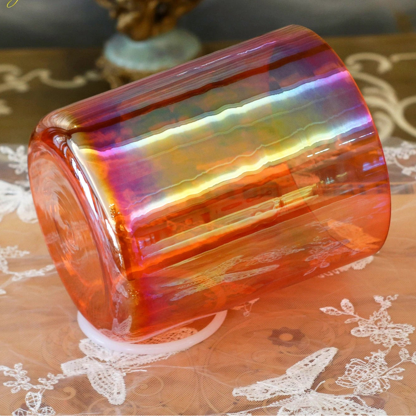 Crystal Soul Classic Red Aurora Crystal Singing Bowl for Meditation Seven Chakra Sound Therapy Prefect Pitch-ToShay.org