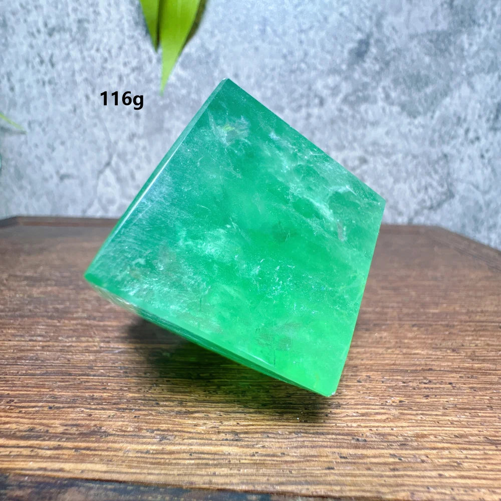 Green Fluorite Cube-ToShay.org