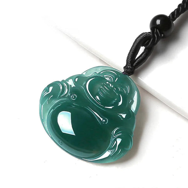 Blue Jade Buddha Pendant-ToShay.org