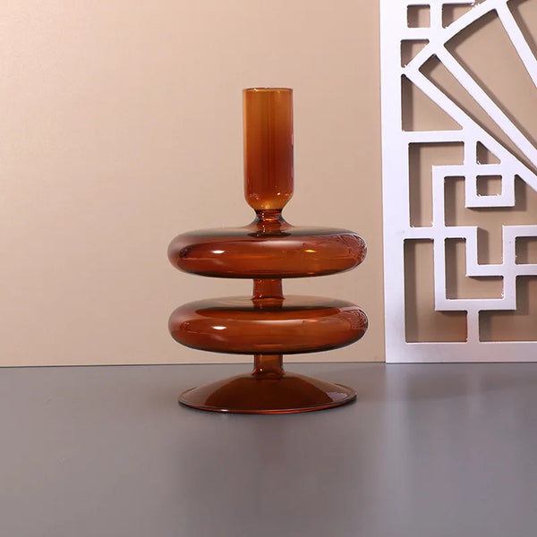 Glass Coloured Candlesticks-ToShay.org