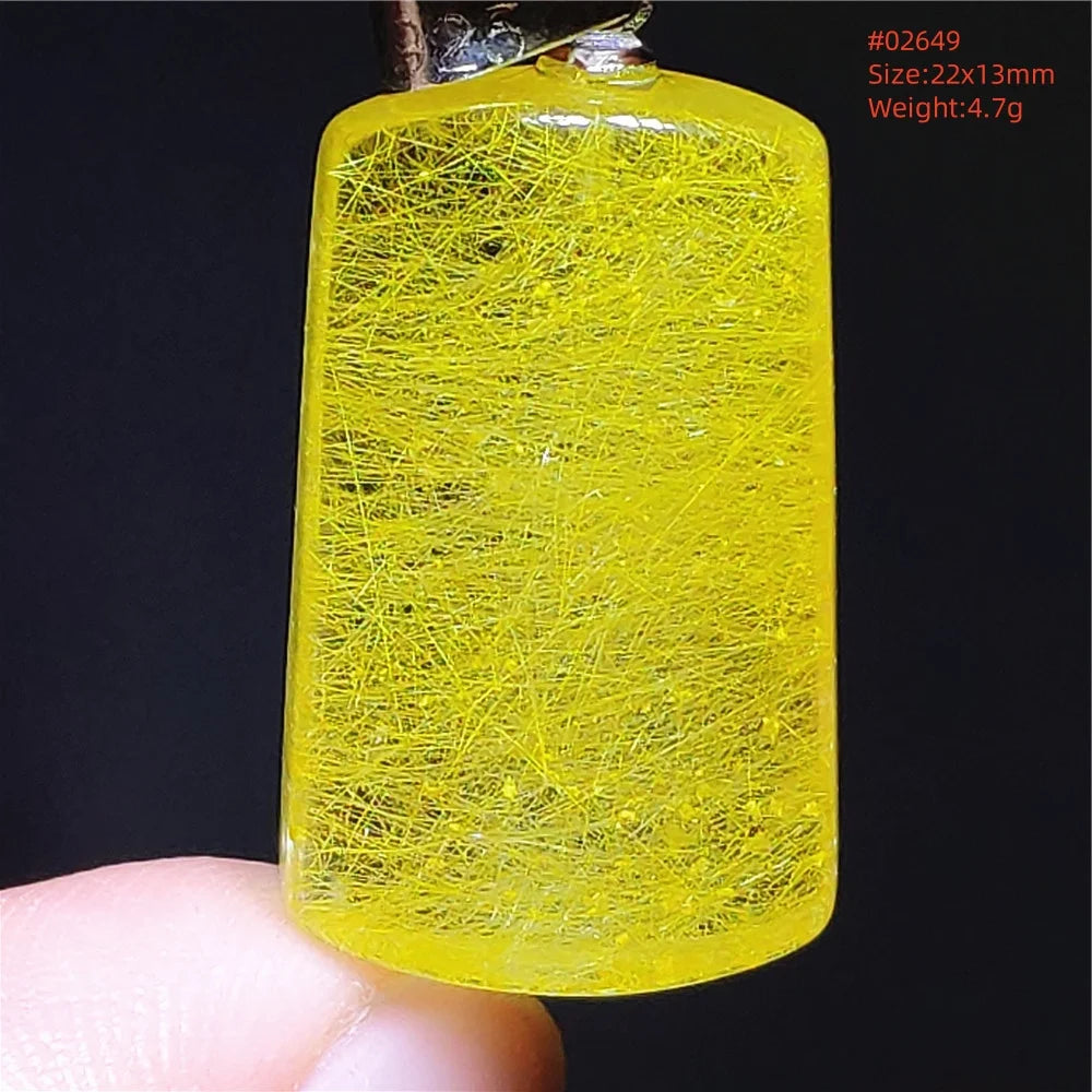 Gold Rutilated Quartz Pendant-ToShay.org