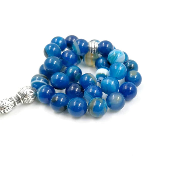 Blue Agate Prayer Beads-ToShay.org