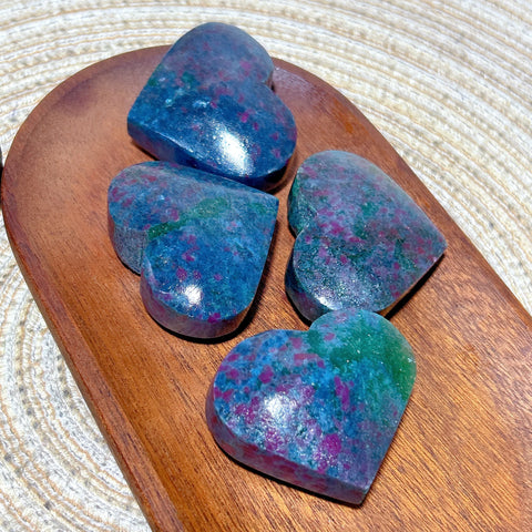 Blue Ruby Kyanite Hearts-ToShay.org