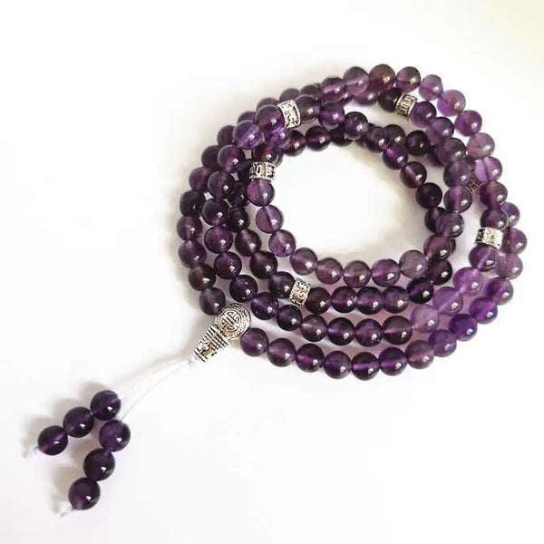 Purple Amethyst Bead Mala-ToShay.org