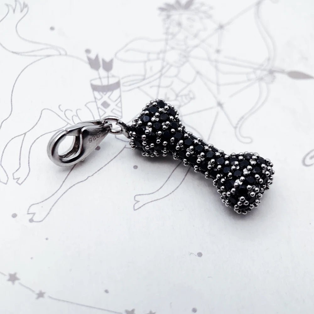 Black Silver Bone Charm-ToShay.org