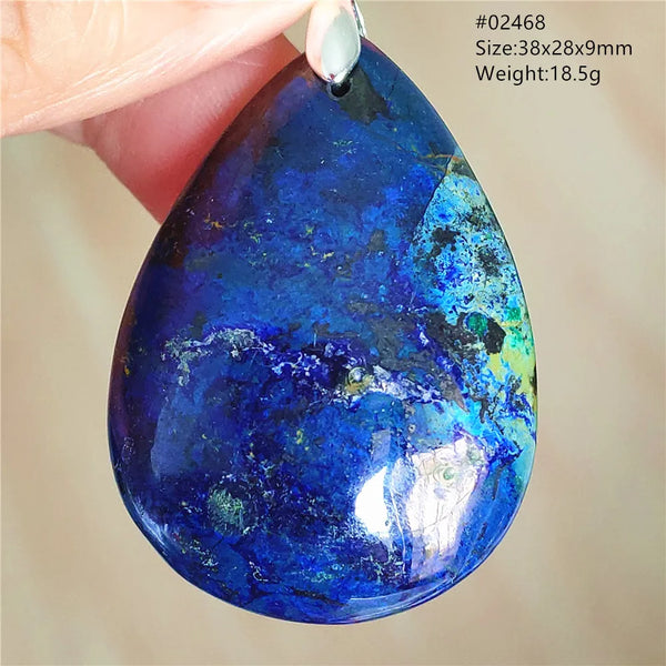 Blue Azulite Malachite Pendant-ToShay.org