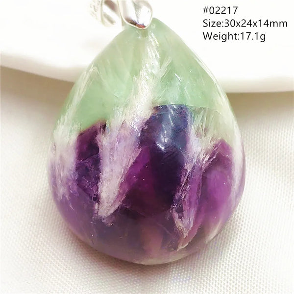 Green Blue Fluorite Pendant-ToShay.org