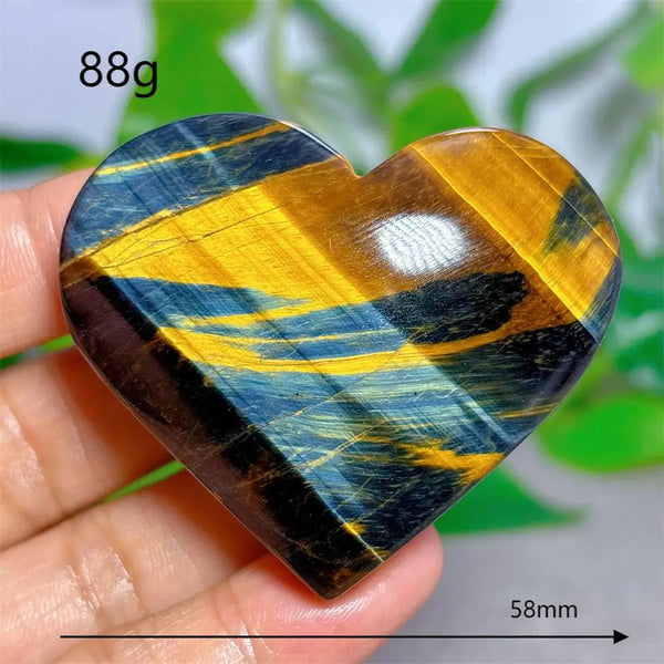 Yellow Blue Tiger Eye Heart-ToShay.org