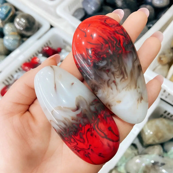 Red Agate Palm Stone-ToShay.org