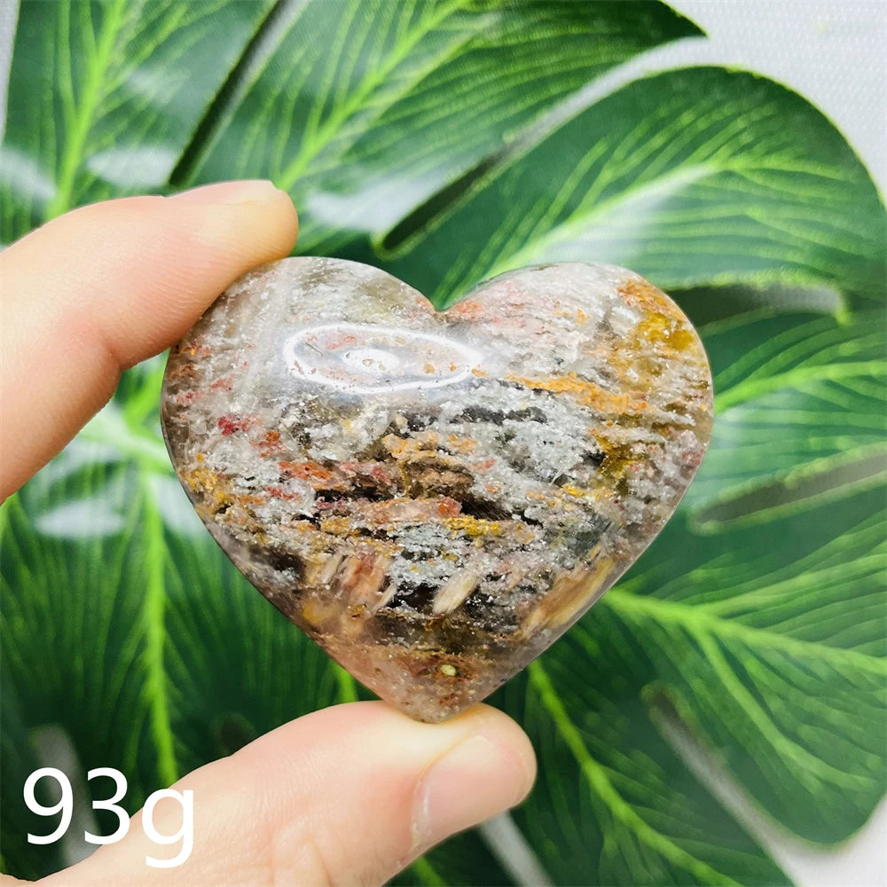 Yellow Garden Ghost Quartz Heart-ToShay.org